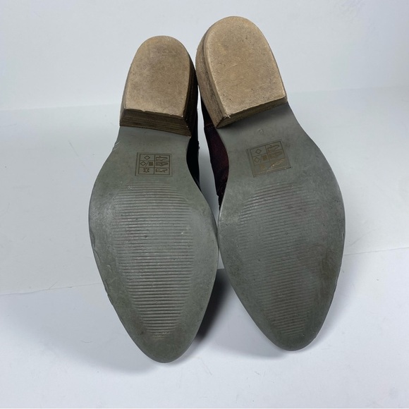 Journee Signature Womens Skyller Maroon Brown Woven Leather Bootie size 6 - Picture 10 of 10